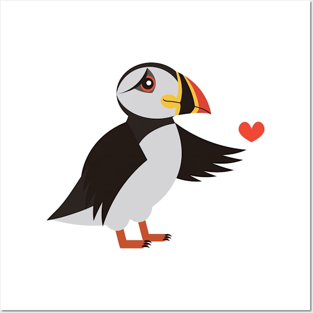 Puffin Seabird Iceland Love Waterfowl Wall Art by CoolFactorMerch